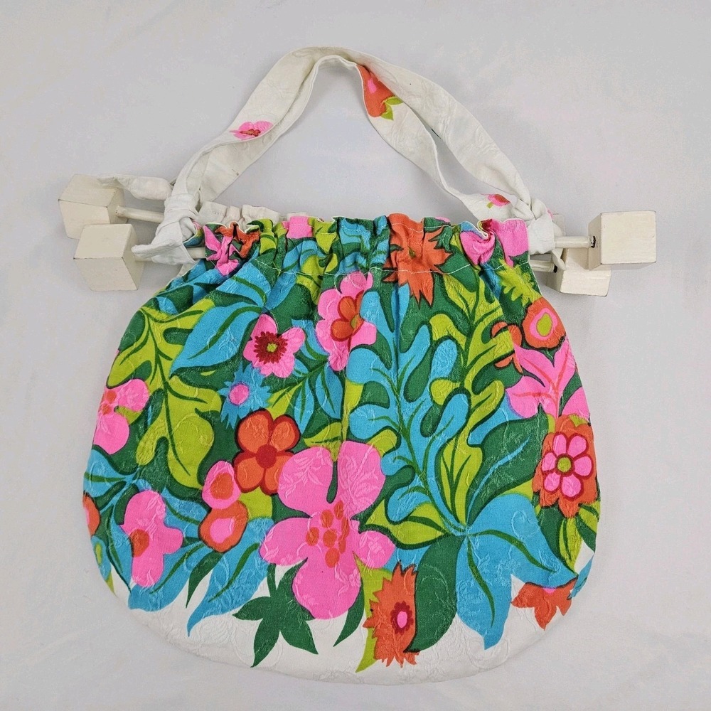 Hippie Handbag Handmade Floral Fabric Purse Retro Coquette Vintage Boho - Picture 5 of 13